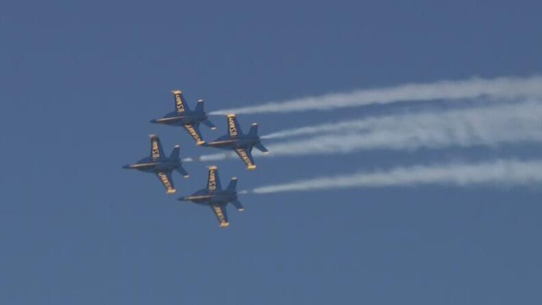 Blue Angels roar back over San Francisco after weather conditions threaten Fleet Week show — CBS Bay Area (KPIX), Yountville Arts news